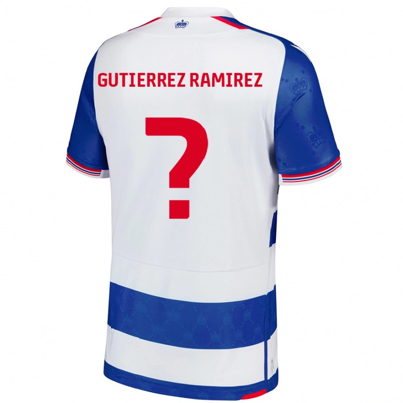 Danxen Kinderen William Gutierrez Ramirez #0 Blauw Wit Thuisshirt Thuistenue 2024/25 T-Shirt