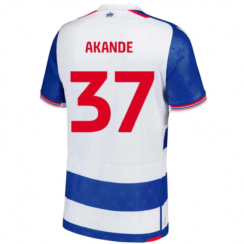 Danxen Kinderen Adrian Akande #37 Blauw Wit Thuisshirt Thuistenue 2024/25 T-Shirt