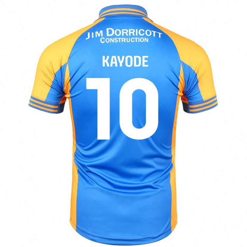 Danxen Kinderen Joshua Kayode #10 Blauw Amber Thuisshirt Thuistenue 2024/25 T-Shirt