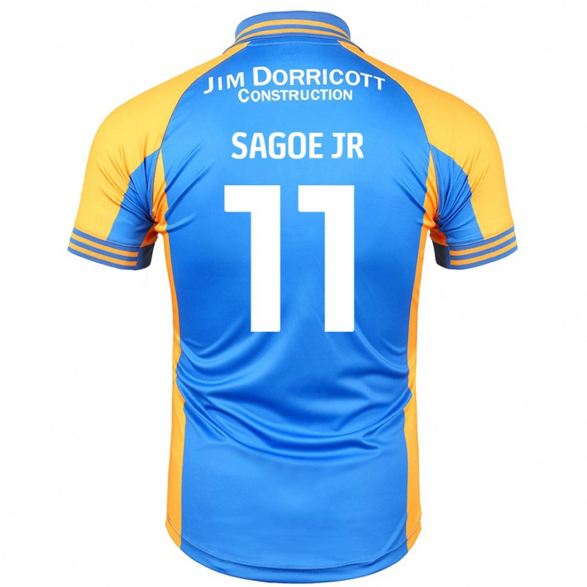 Danxen Kinderen Charles Sagoe Jr #11 Blauw Amber Thuisshirt Thuistenue 2024/25 T-Shirt