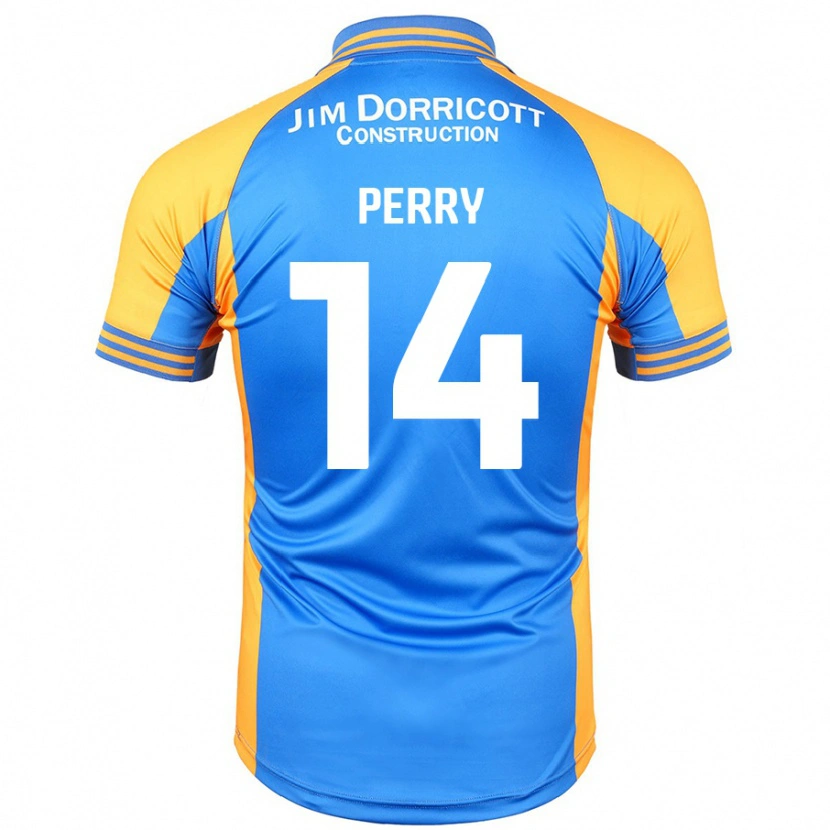 Danxen Kinderen Taylor Perry #14 Blauw Amber Thuisshirt Thuistenue 2024/25 T-Shirt