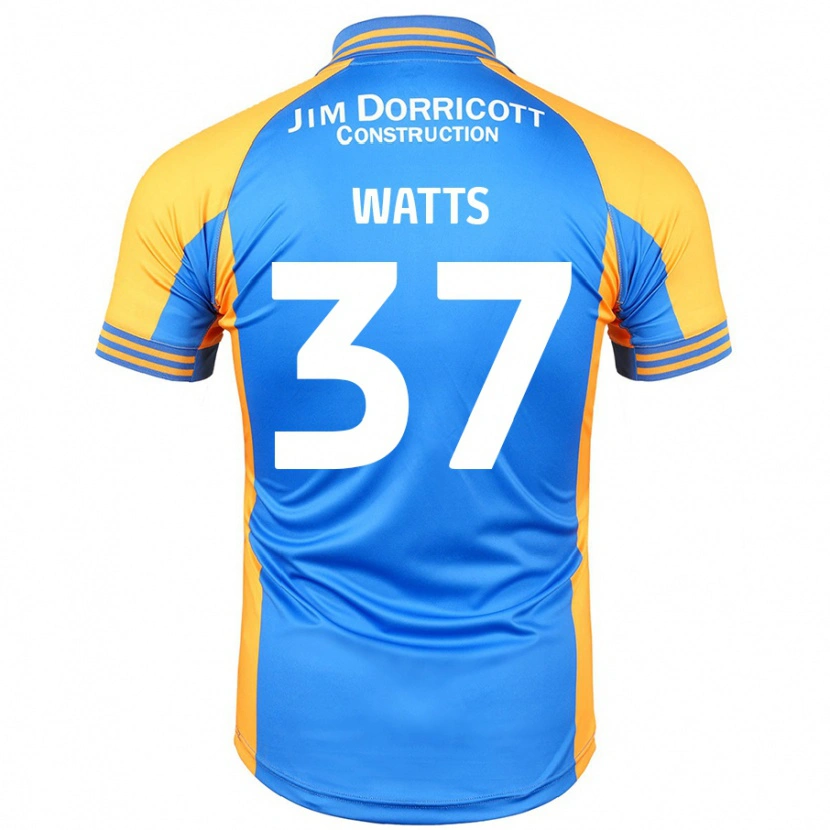 Danxen Kinderen Harvey Watts #37 Blauw Amber Thuisshirt Thuistenue 2024/25 T-Shirt