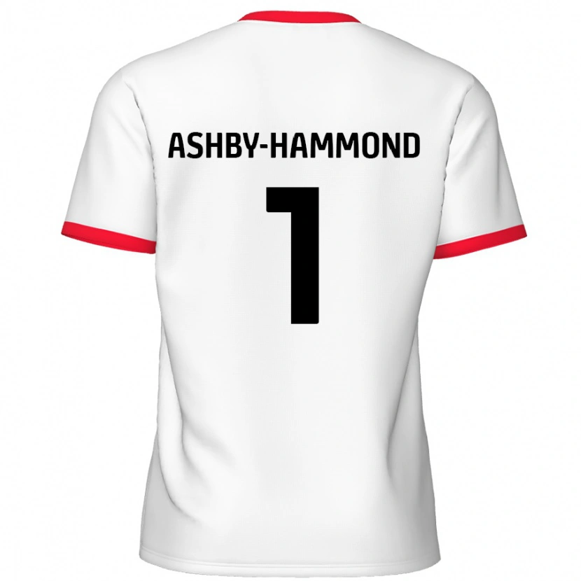 Danxen Kinderen Taye Ashby-Hammond #1 Wit Rood Thuisshirt Thuistenue 2024/25 T-Shirt