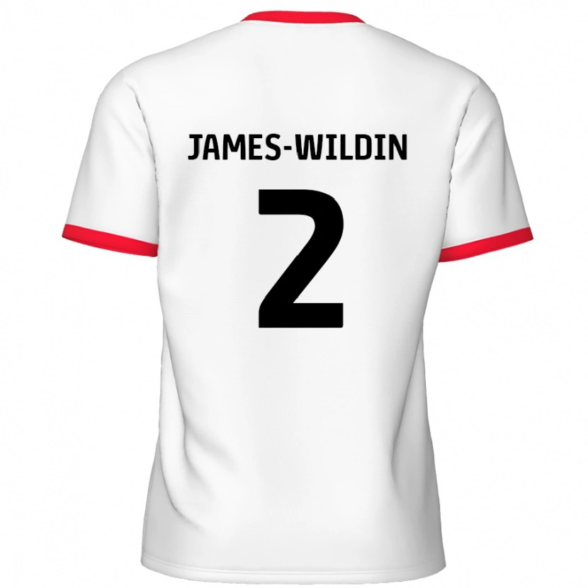 Danxen Kinderen Luther James-Wildin #2 Wit Rood Thuisshirt Thuistenue 2024/25 T-Shirt