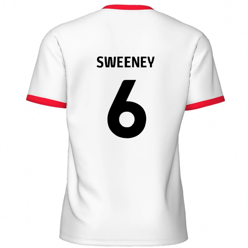 Danxen Kinderen Dan Sweeney #6 Wit Rood Thuisshirt Thuistenue 2024/25 T-Shirt