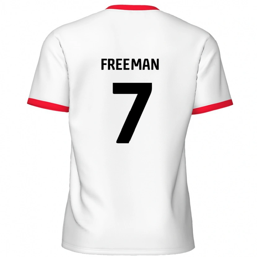 Danxen Kinderen Nick Freeman #7 Wit Rood Thuisshirt Thuistenue 2024/25 T-Shirt