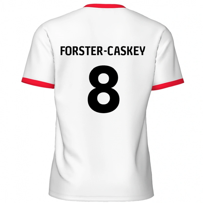 Danxen Kinderen Jake Forster-Caskey #8 Wit Rood Thuisshirt Thuistenue 2024/25 T-Shirt