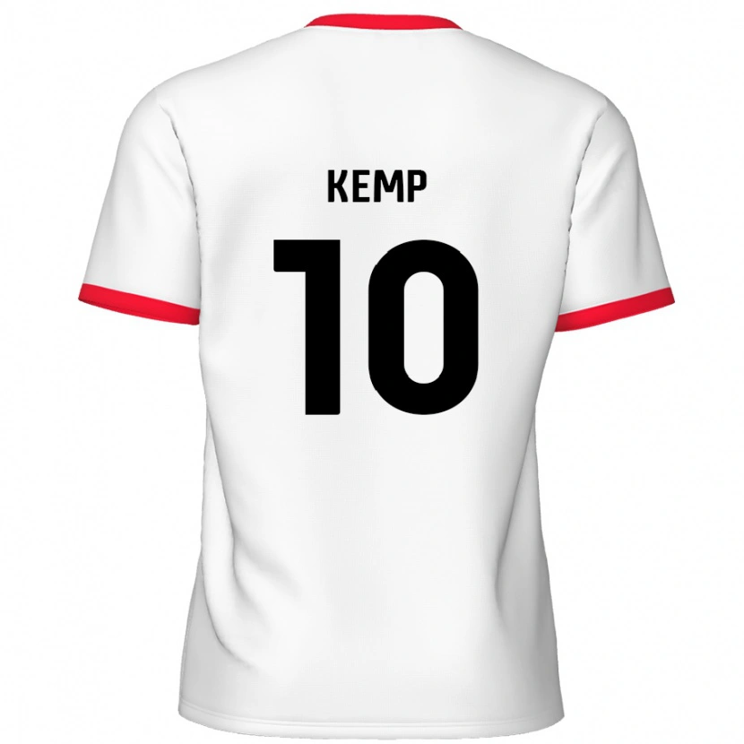 Danxen Kinderen Dan Kemp #10 Wit Rood Thuisshirt Thuistenue 2024/25 T-Shirt