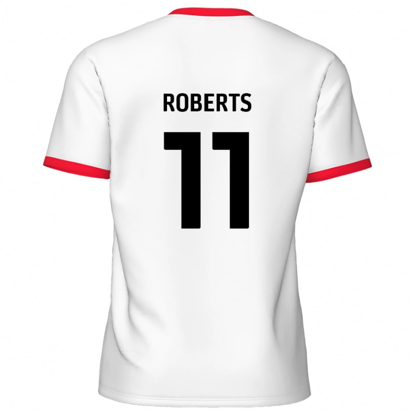 Danxen Kinderen Jordan Roberts #11 Wit Rood Thuisshirt Thuistenue 2024/25 T-Shirt