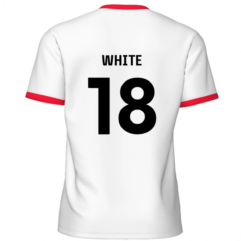 Danxen Kinderen Harvey White #18 Wit Rood Thuisshirt Thuistenue 2024/25 T-Shirt