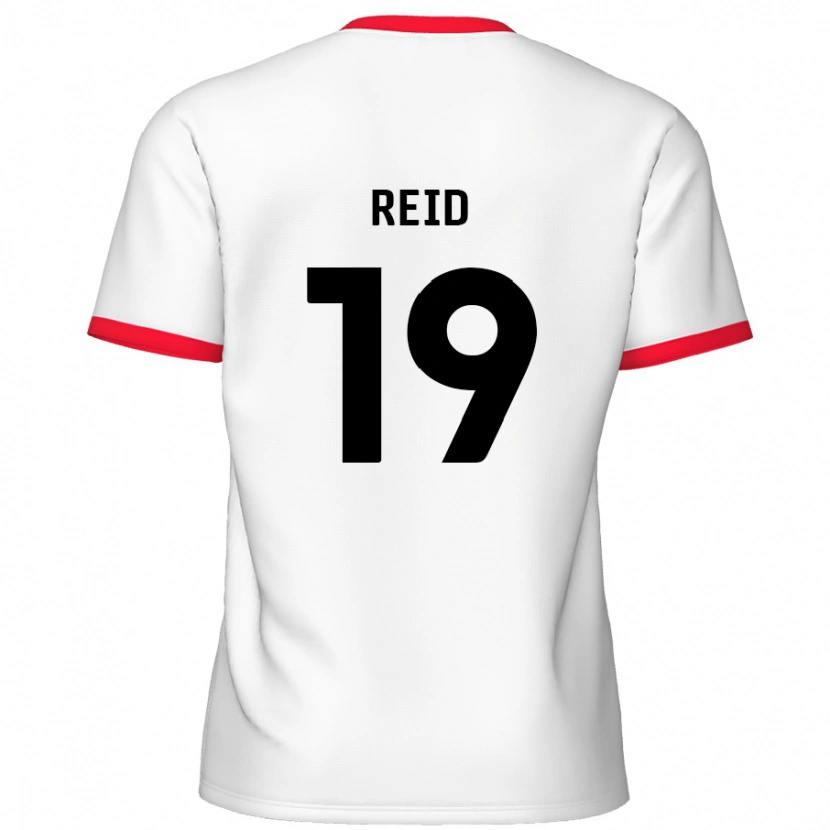 Danxen Kinderen Jamie Reid #19 Wit Rood Thuisshirt Thuistenue 2024/25 T-Shirt