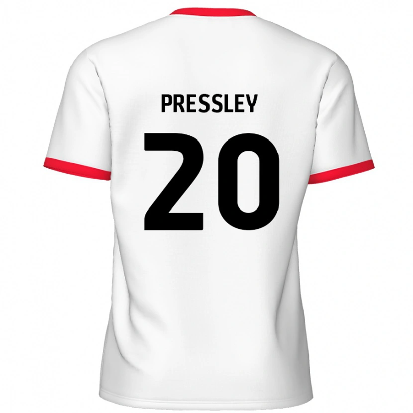 Danxen Kinderen Aaron Pressley #20 Wit Rood Thuisshirt Thuistenue 2024/25 T-Shirt