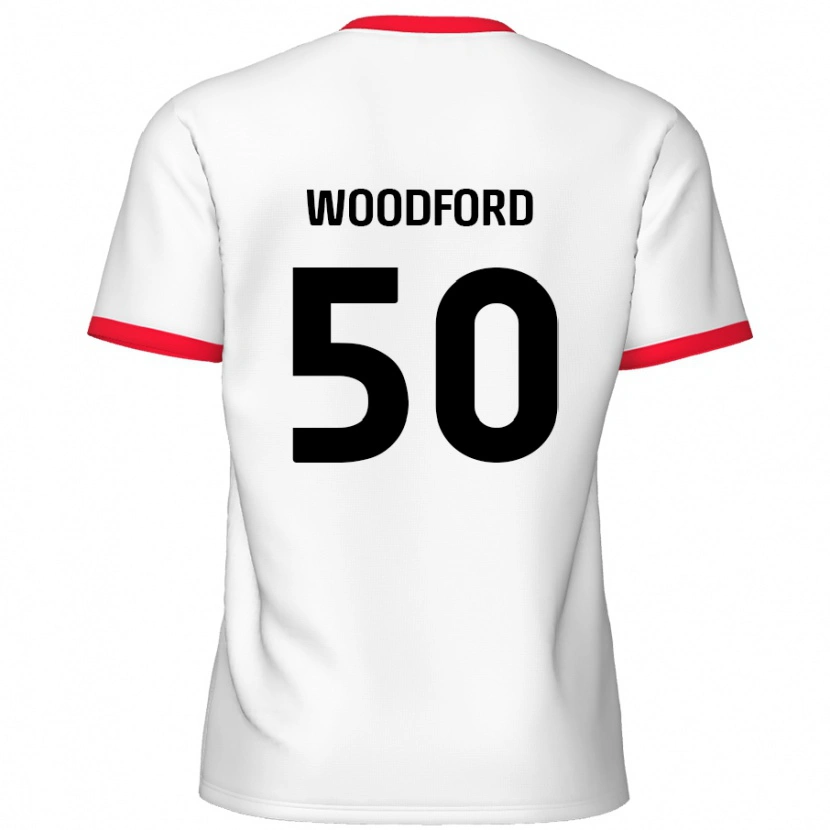 Danxen Kinderen Max Woodford #50 Wit Rood Thuisshirt Thuistenue 2024/25 T-Shirt