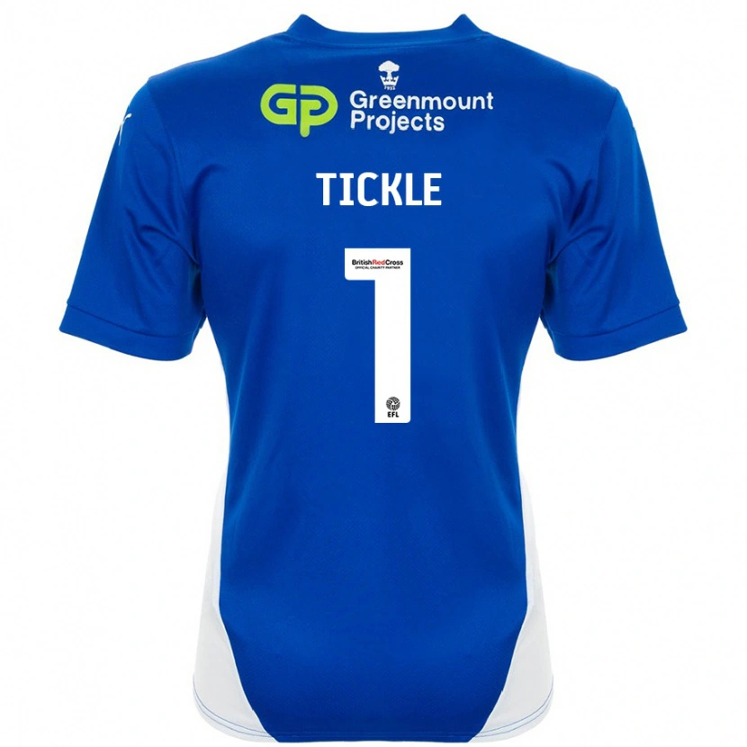 Danxen Kinderen Sam Tickle #1 Blauw Wit Thuisshirt Thuistenue 2024/25 T-Shirt