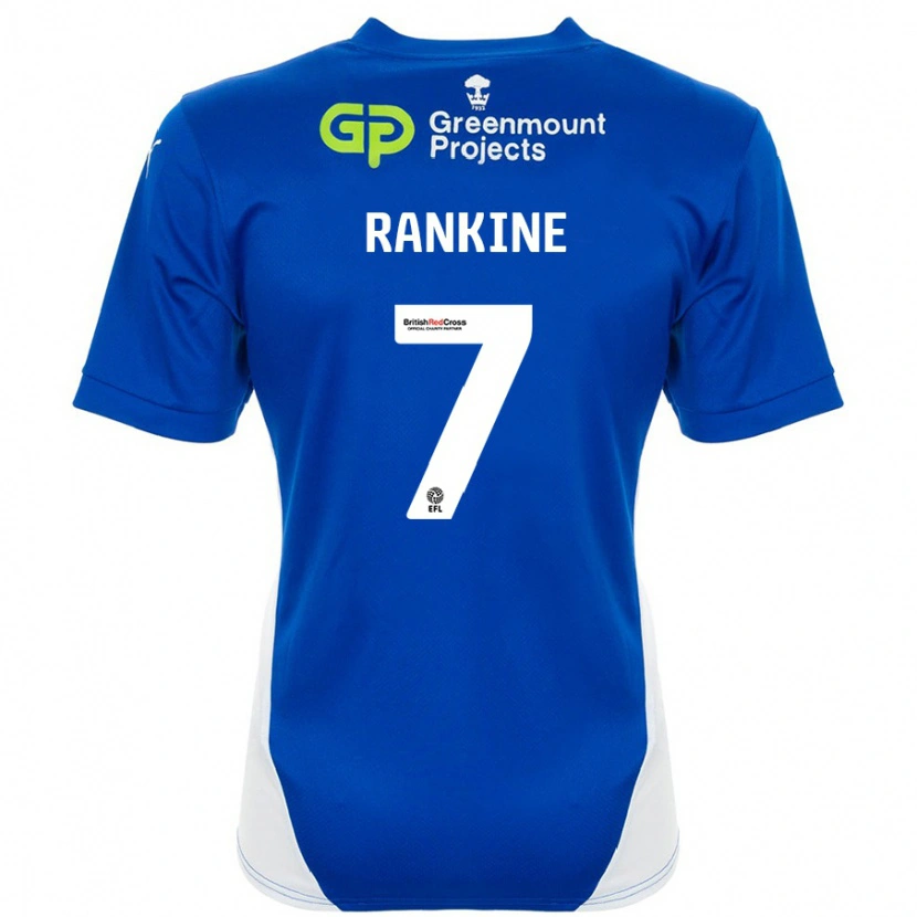 Danxen Kinderen Dion Rankine #7 Blauw Wit Thuisshirt Thuistenue 2024/25 T-Shirt