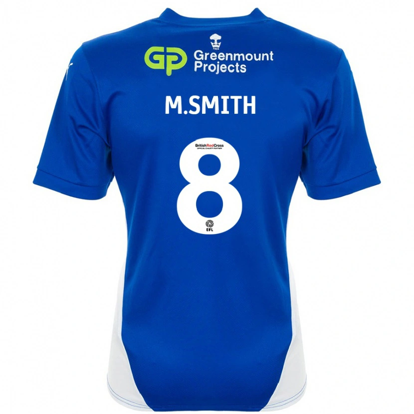 Danxen Kinderen Matt Smith #8 Blauw Wit Thuisshirt Thuistenue 2024/25 T-Shirt