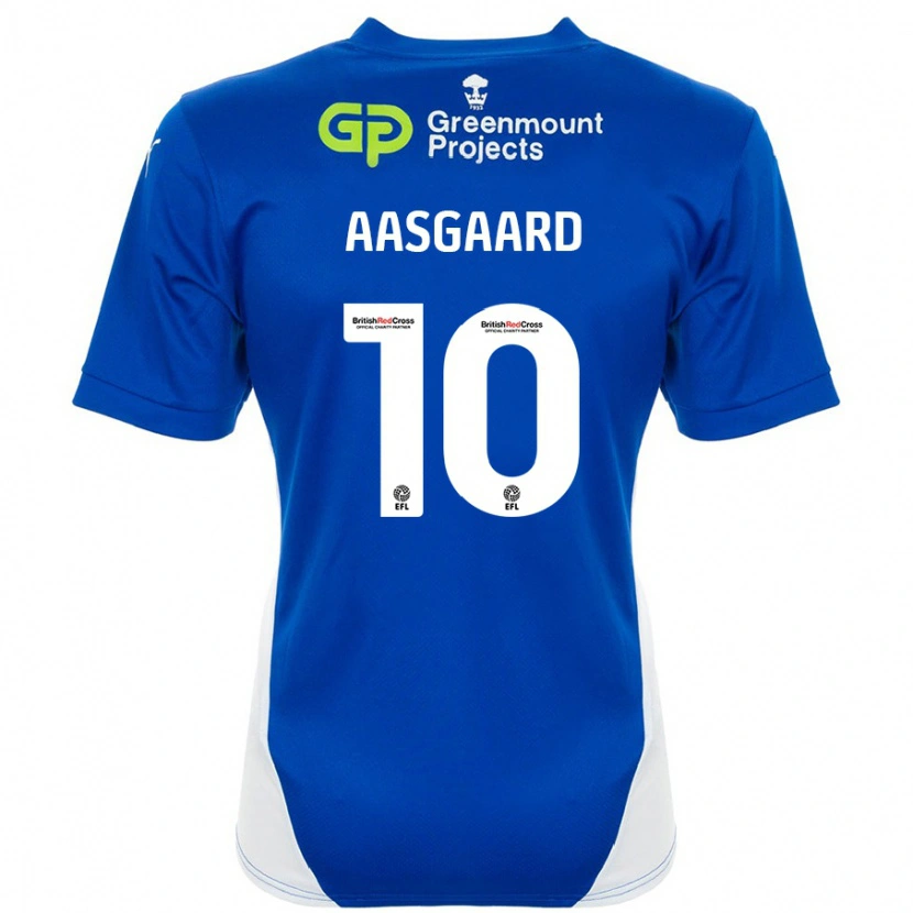 Danxen Kinderen Thelo Aasgaard #10 Blauw Wit Thuisshirt Thuistenue 2024/25 T-Shirt