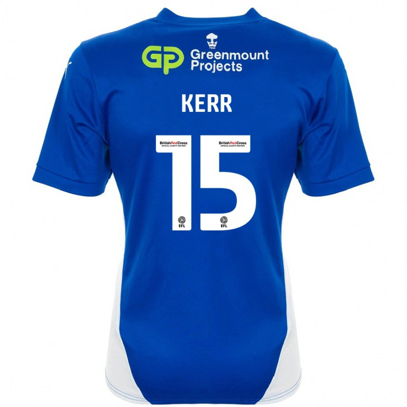 Danxen Kinderen Jason Kerr #15 Blauw Wit Thuisshirt Thuistenue 2024/25 T-Shirt