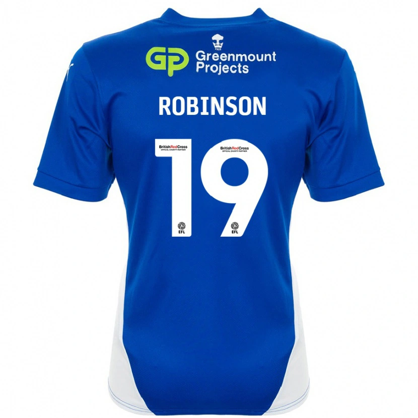 Danxen Kinderen Luke Robinson #19 Blauw Wit Thuisshirt Thuistenue 2024/25 T-Shirt