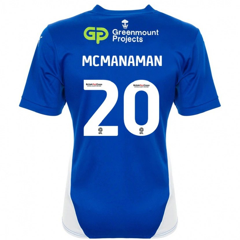 Danxen Kinderen Callum Mcmanaman #20 Blauw Wit Thuisshirt Thuistenue 2024/25 T-Shirt