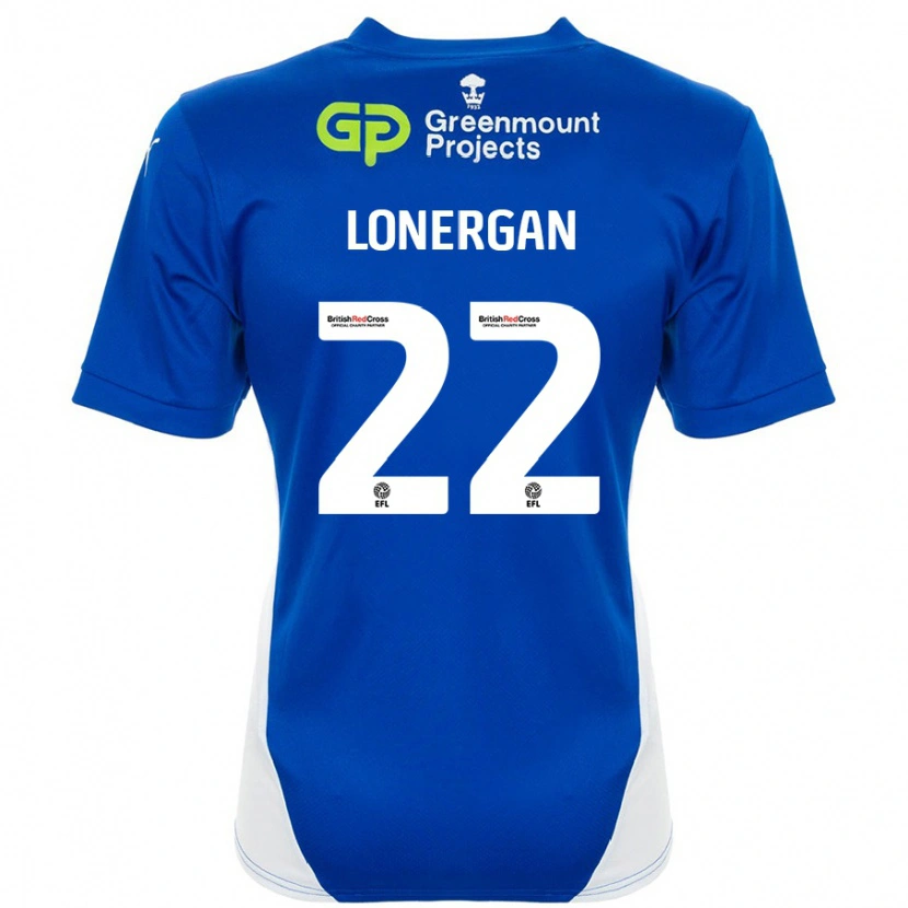 Danxen Kinderen Andy Lonergan #22 Blauw Wit Thuisshirt Thuistenue 2024/25 T-Shirt