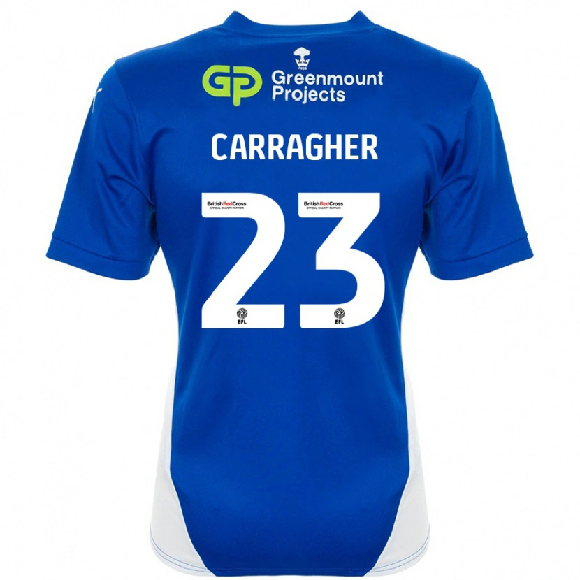 Danxen Kinderen James Carragher #23 Blauw Wit Thuisshirt Thuistenue 2024/25 T-Shirt