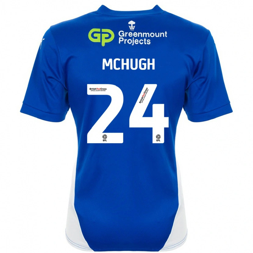 Danxen Kinderen Harry Mchugh #24 Blauw Wit Thuisshirt Thuistenue 2024/25 T-Shirt