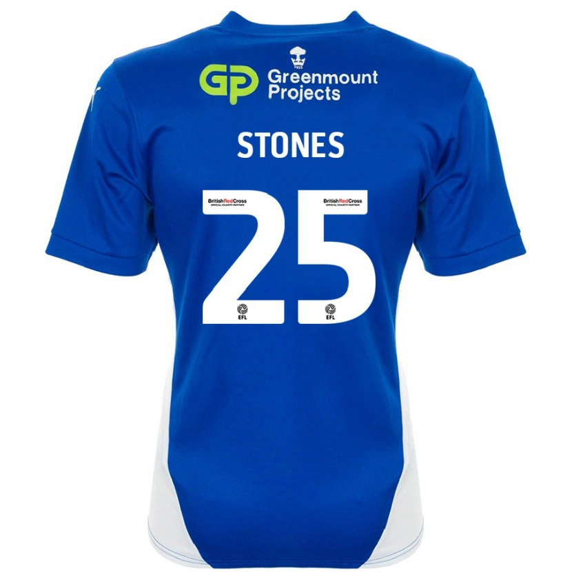 Danxen Kinderen Josh Stones #25 Blauw Wit Thuisshirt Thuistenue 2024/25 T-Shirt