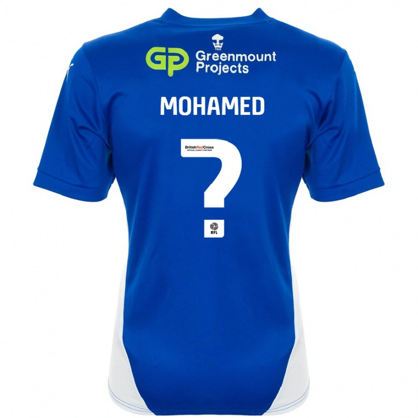 Danxen Kinderen Jarma Mohamed #0 Blauw Wit Thuisshirt Thuistenue 2024/25 T-Shirt