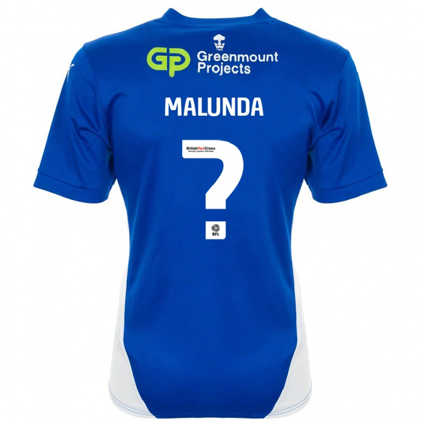 Danxen Kinderen Troy Malunda #0 Blauw Wit Thuisshirt Thuistenue 2024/25 T-Shirt