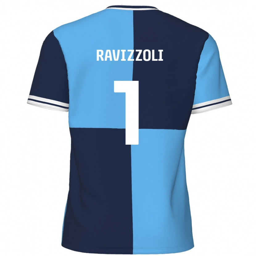 Danxen Kinderen Franco Ravizzoli #1 Hemelsblauw Donkerblauw Thuisshirt Thuistenue 2024/25 T-Shirt