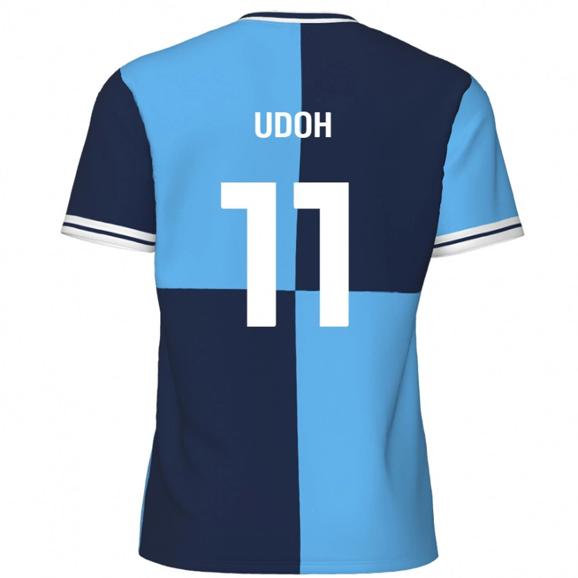 Danxen Kinderen Daniel Udoh #11 Hemelsblauw Donkerblauw Thuisshirt Thuistenue 2024/25 T-Shirt