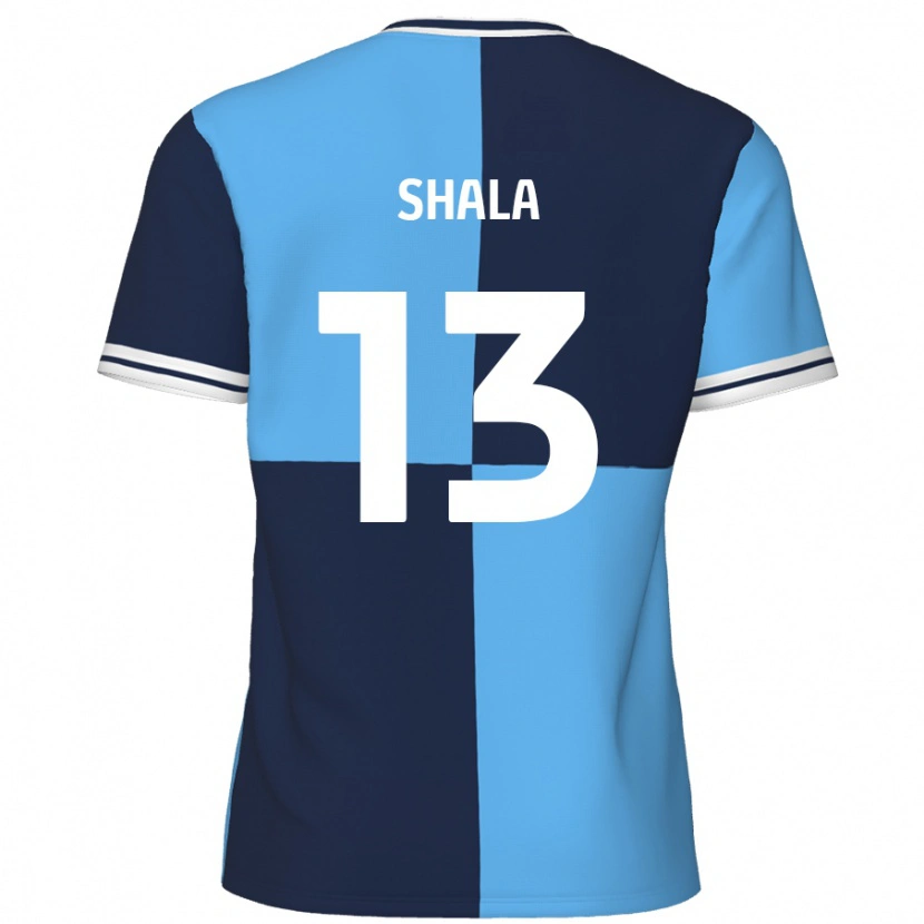 Danxen Kinderen Laurence Shala #13 Hemelsblauw Donkerblauw Thuisshirt Thuistenue 2024/25 T-Shirt