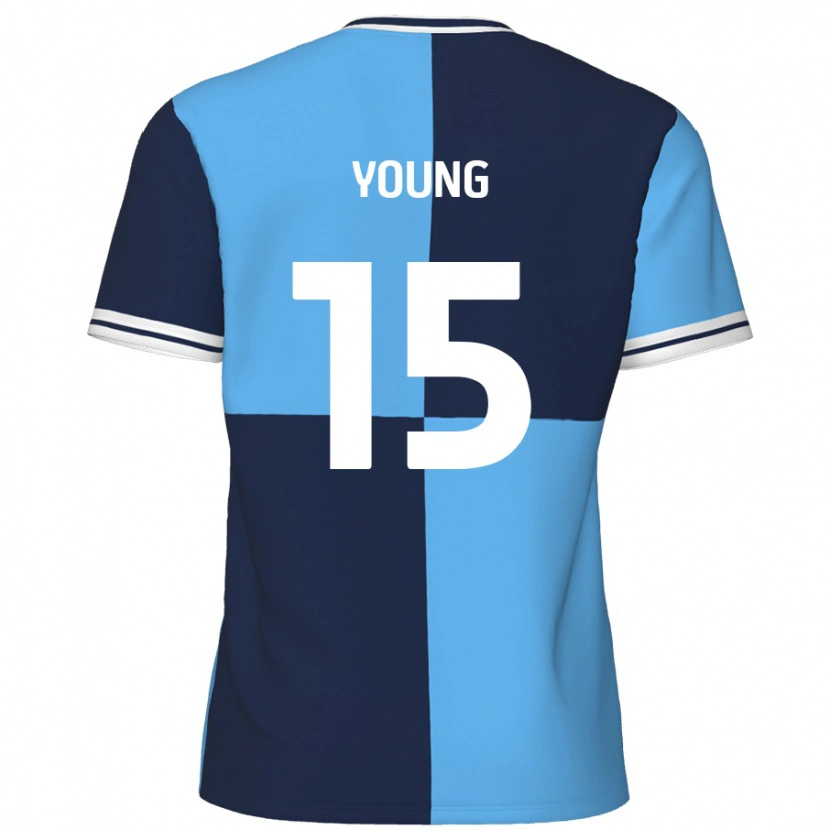 Danxen Kinderen Jack Young #15 Hemelsblauw Donkerblauw Thuisshirt Thuistenue 2024/25 T-Shirt