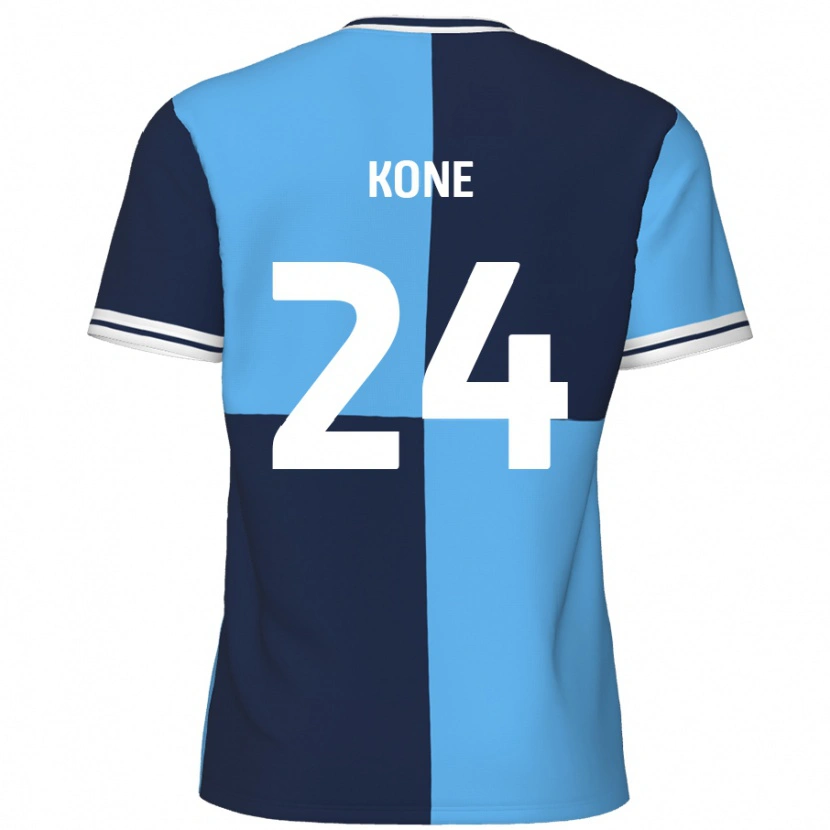 Danxen Kinderen Richard Kone #24 Hemelsblauw Donkerblauw Thuisshirt Thuistenue 2024/25 T-Shirt