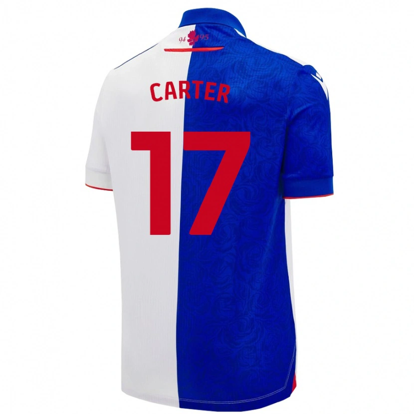 Danxen Kinderen Hayden Carter #17 Hemelsblauw Wit Thuisshirt Thuistenue 2024/25 T-Shirt