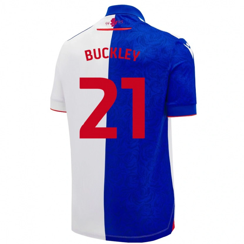 Danxen Kinderen John Buckley #21 Hemelsblauw Wit Thuisshirt Thuistenue 2024/25 T-Shirt