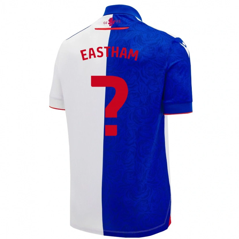 Danxen Kinderen Jordan Eastham #0 Hemelsblauw Wit Thuisshirt Thuistenue 2024/25 T-Shirt