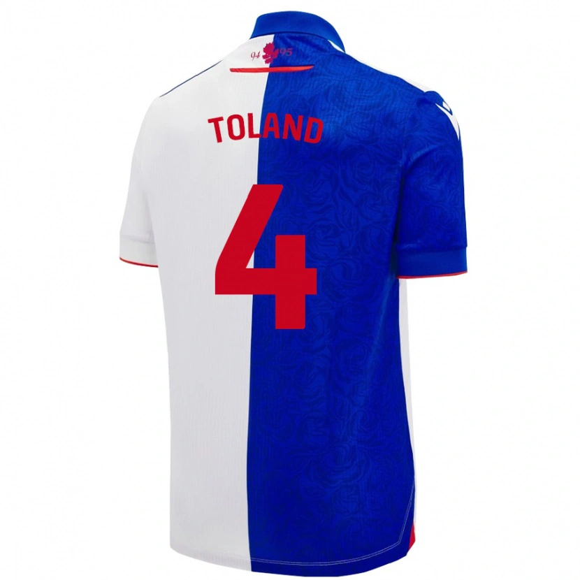 Danxen Kinderen Tyler Toland #4 Hemelsblauw Wit Thuisshirt Thuistenue 2024/25 T-Shirt