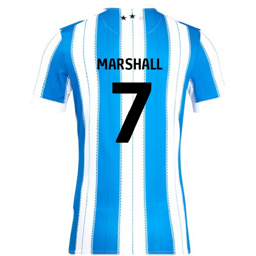 Danxen Kinderen Callum Marshall #7 Blauw Wit Thuisshirt Thuistenue 2024/25 T-Shirt