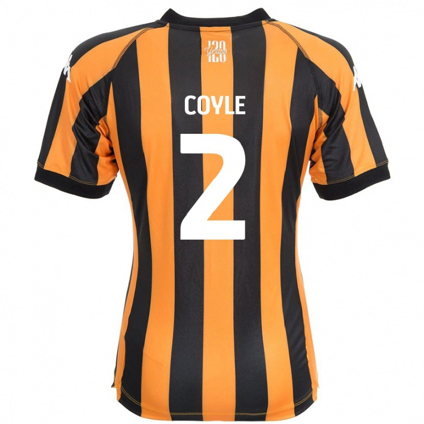 Danxen Kinderen Lewie Coyle #2 Zwart Amber Thuisshirt Thuistenue 2024/25 T-Shirt