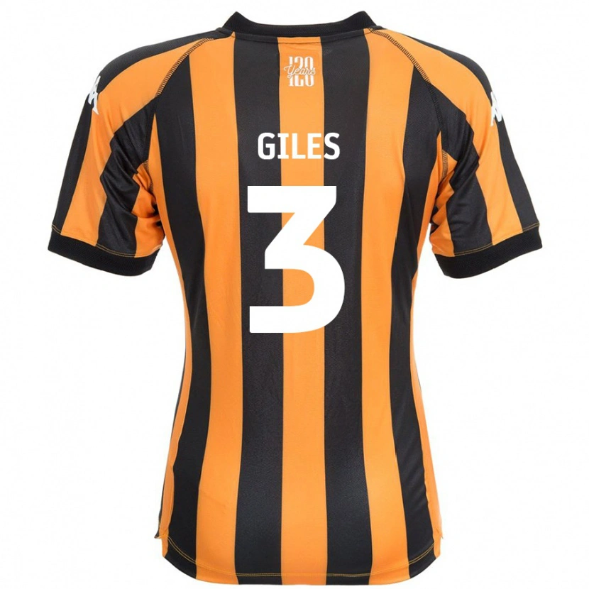 Danxen Kinderen Ryan Giles #3 Zwart Amber Thuisshirt Thuistenue 2024/25 T-Shirt