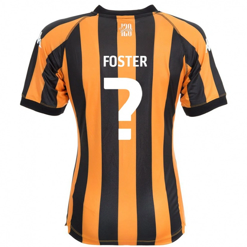 Danxen Kinderen Owen Foster #0 Zwart Amber Thuisshirt Thuistenue 2024/25 T-Shirt