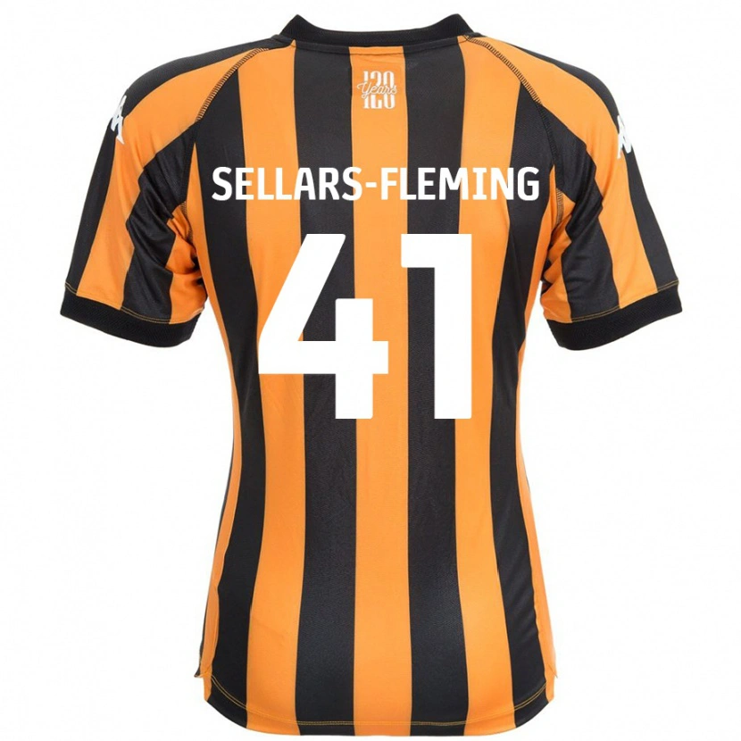 Danxen Kinderen Tyrell Sellars-Fleming #41 Zwart Amber Thuisshirt Thuistenue 2024/25 T-Shirt