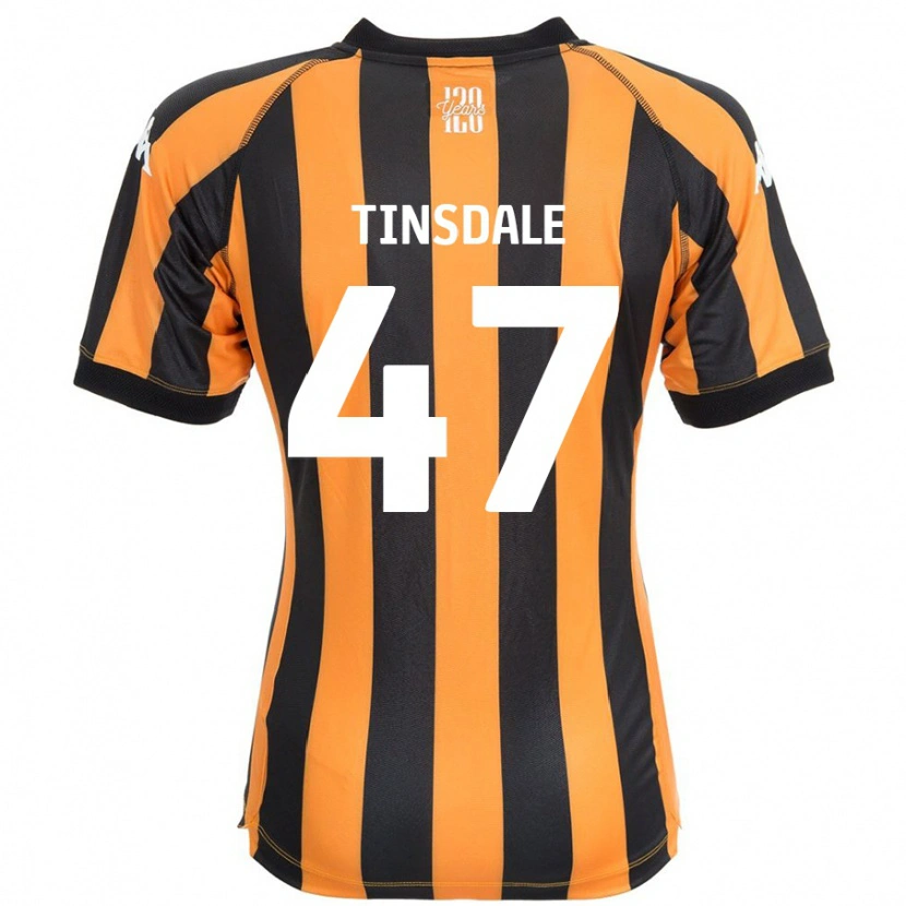 Danxen Kinderen Nathan Tinsdale #47 Zwart Amber Thuisshirt Thuistenue 2024/25 T-Shirt