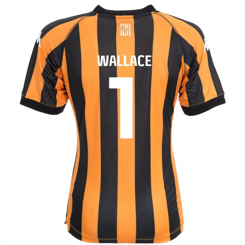 Danxen Kinderen Abbi Wallace #1 Zwart Amber Thuisshirt Thuistenue 2024/25 T-Shirt