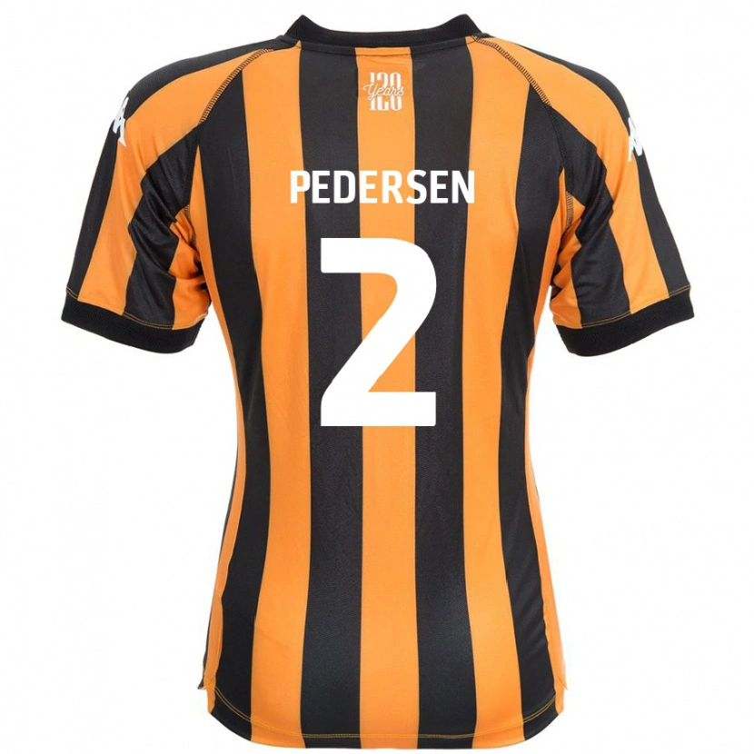 Danxen Kinderen Eden Pedersen #2 Zwart Amber Thuisshirt Thuistenue 2024/25 T-Shirt