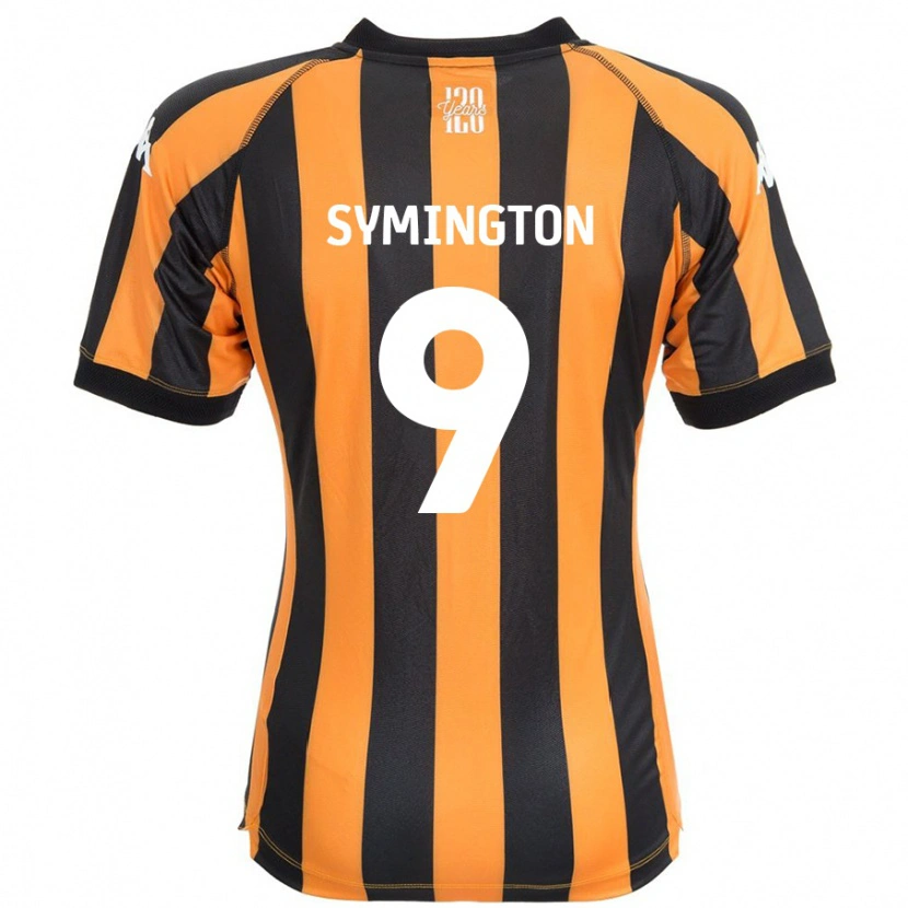 Danxen Kinderen Jo Symington #9 Zwart Amber Thuisshirt Thuistenue 2024/25 T-Shirt