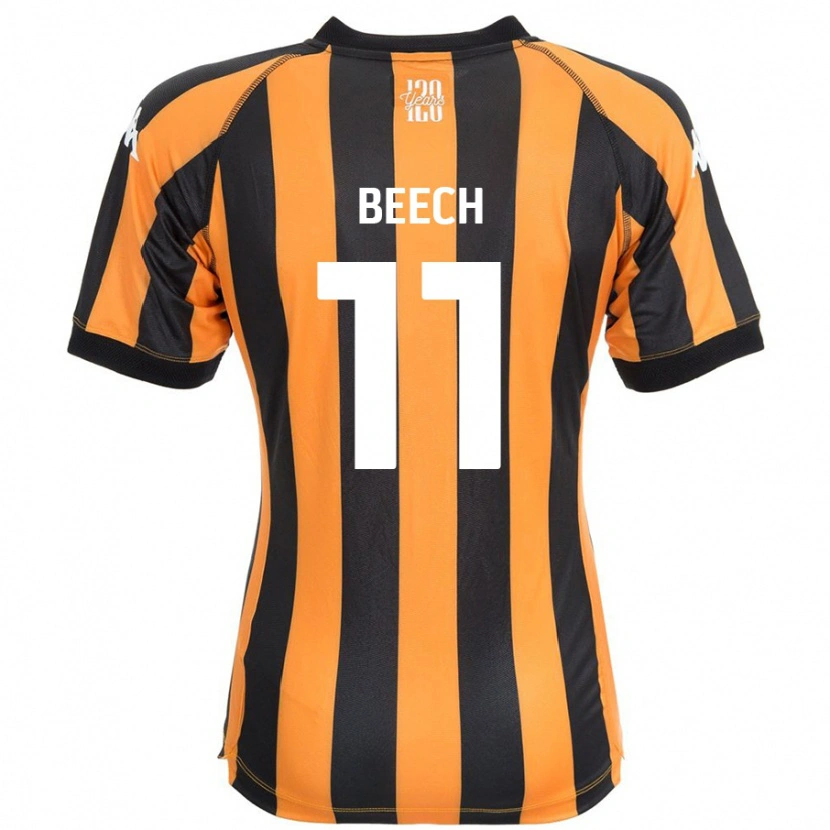 Danxen Kinderen Rebecca Beech #11 Zwart Amber Thuisshirt Thuistenue 2024/25 T-Shirt