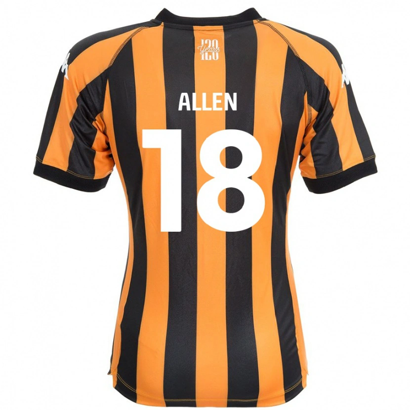 Danxen Kinderen Aaliyah Allen #18 Zwart Amber Thuisshirt Thuistenue 2024/25 T-Shirt